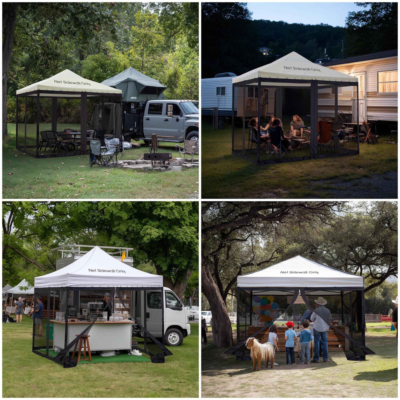 Yescom 10x10ft Gazebo Replacement Mosquito Netting with Zipper for Canopy