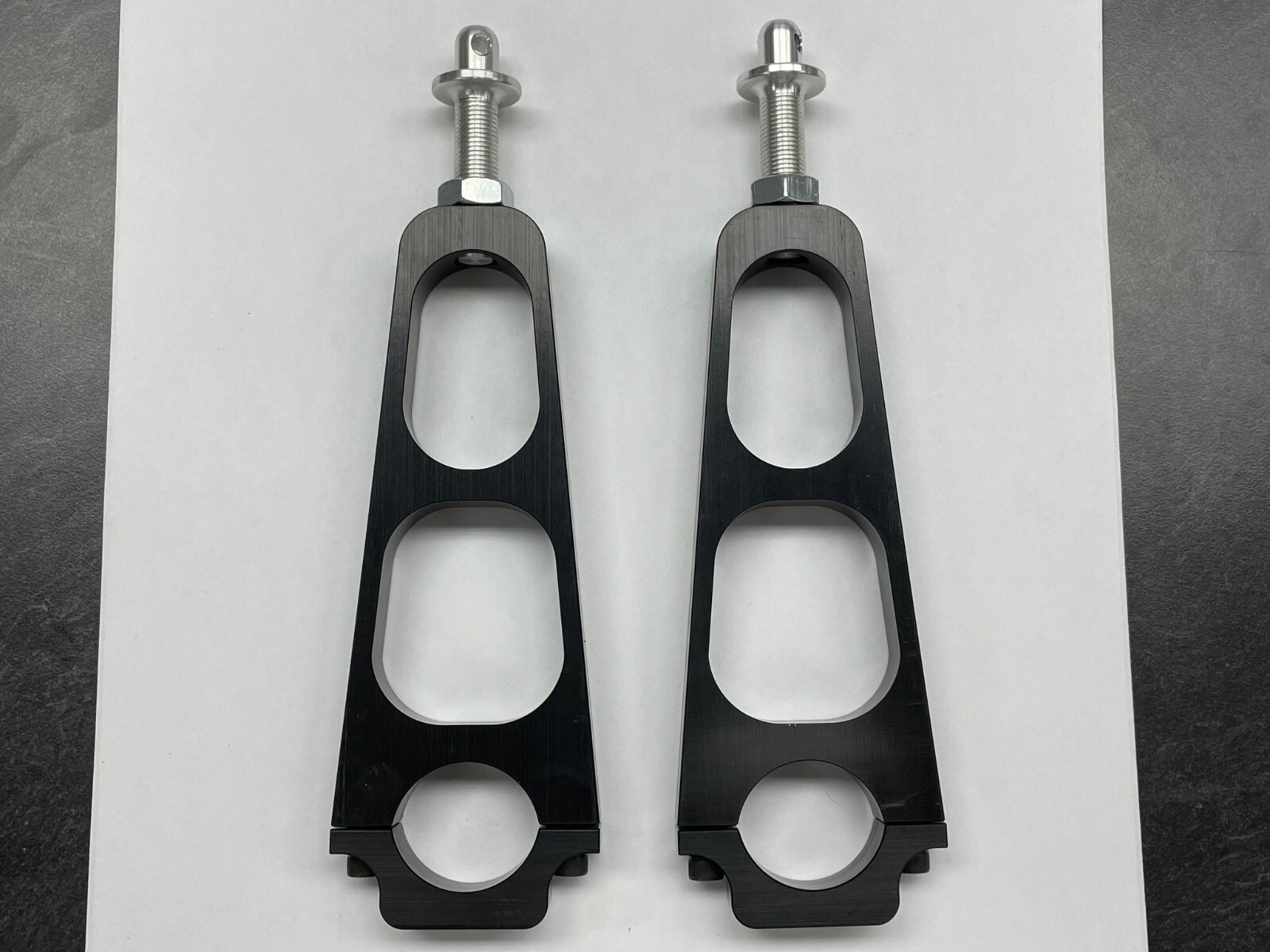 Hood Pin Mounts PAIR 6.5" tall Clamp-On 1-1/2 Tube with Hood Pin