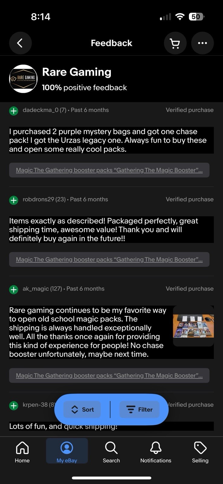 Magic The Gathering booster packs “Gathering The Magic Booster” Bags GREEN