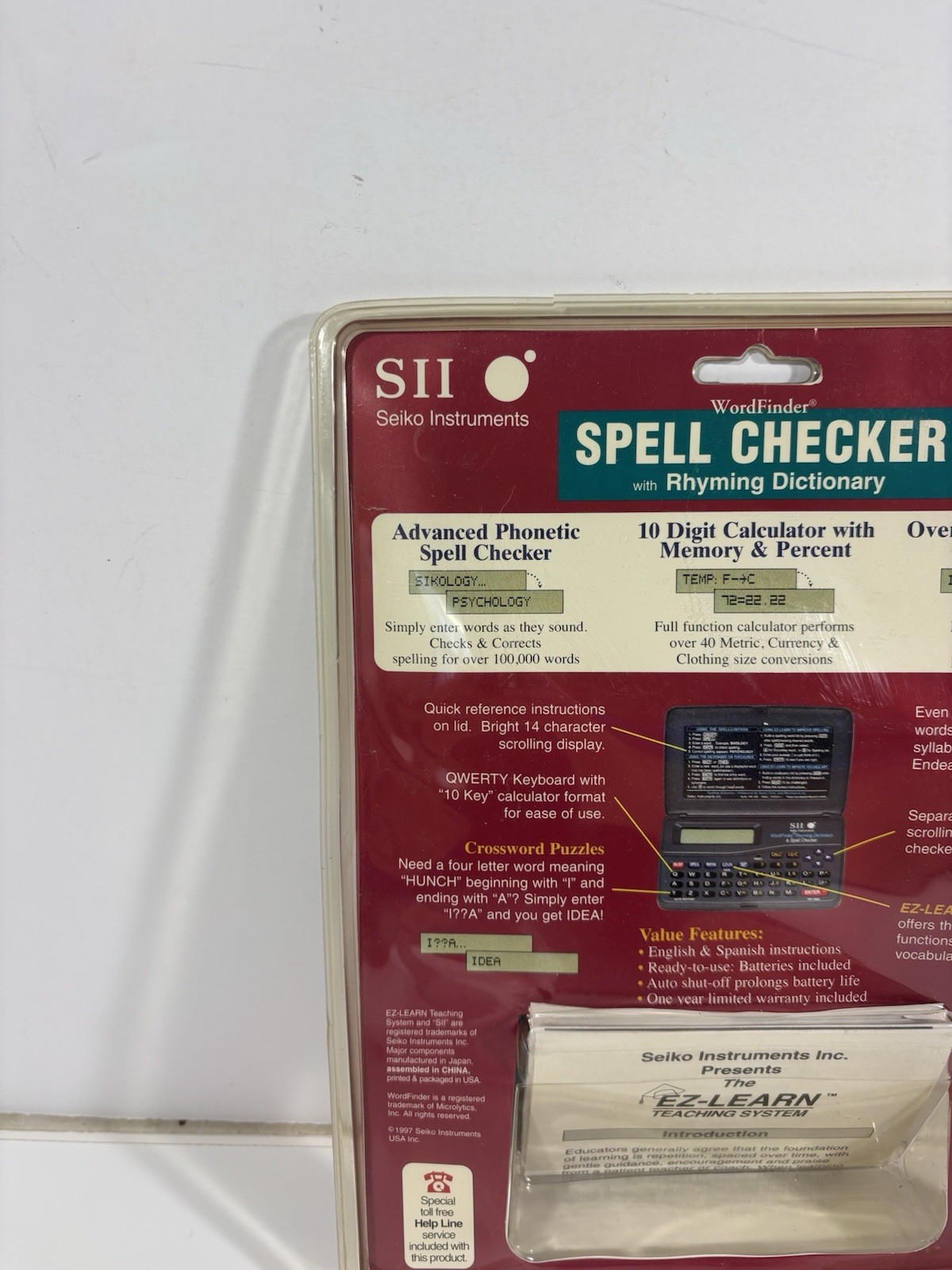 VTG Seiko SII WordFinder WP-3200 Spell Checker & Rhyming Dictionary NEW Sealed