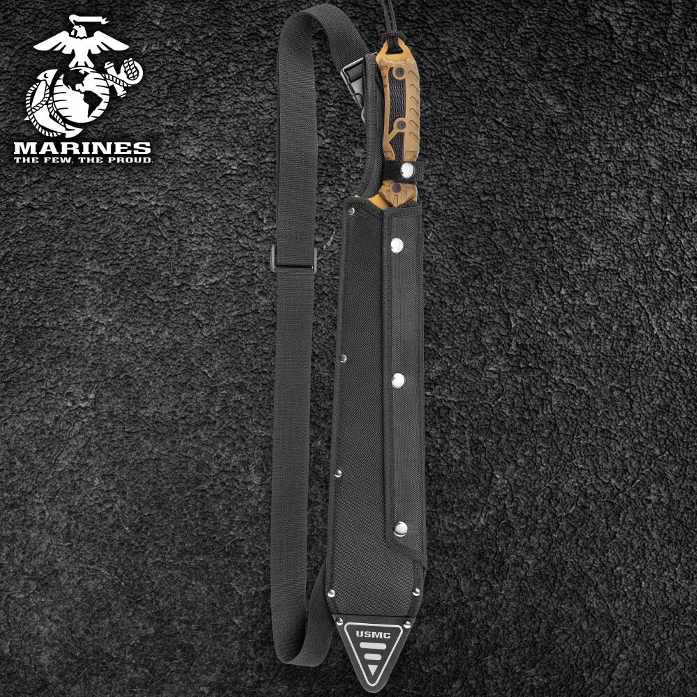 USMC Desert OPS Sawback Machete | Officially Licensed | Olive Drab | 24" Overall