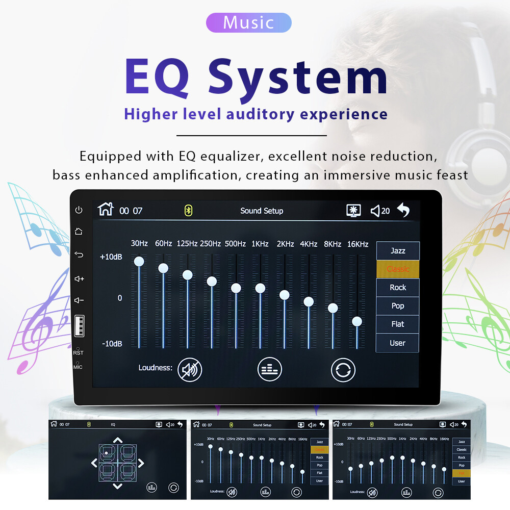 9" Single 1 Din MP5 Player Carplay Car Stereo Radio Android Auto Touch Screen