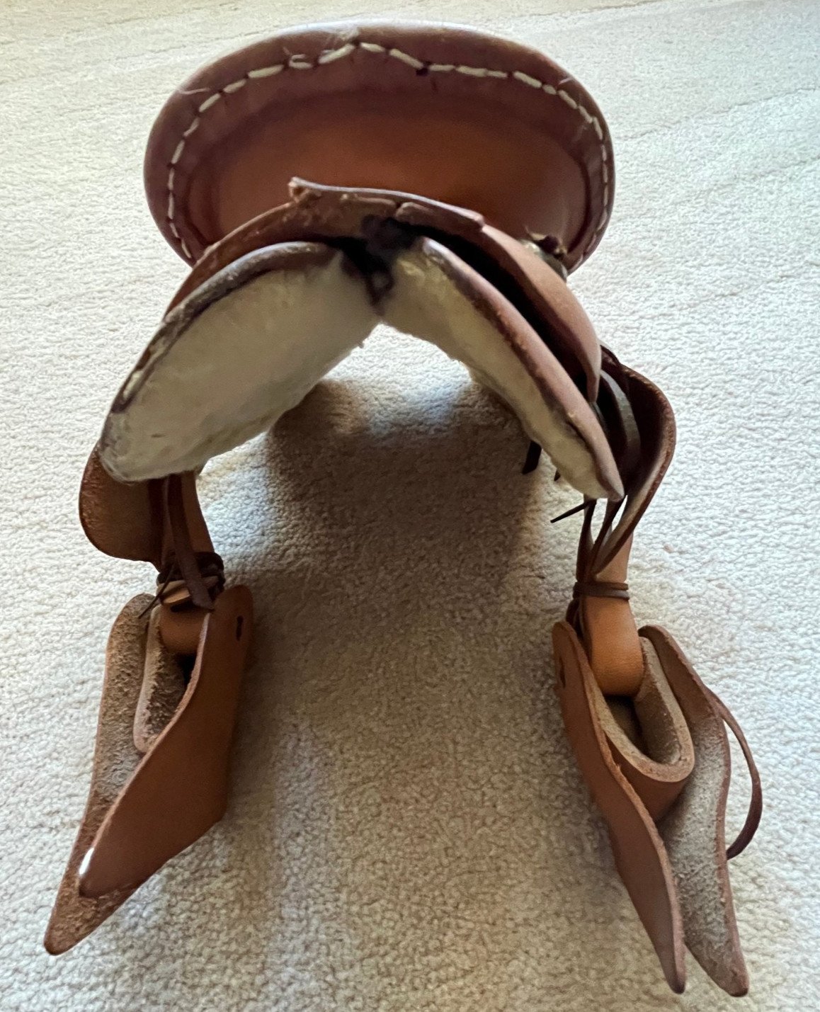 Miniature Western Saddle Salesman Sample Vintage Seat Length 9.5 Inches Ranch