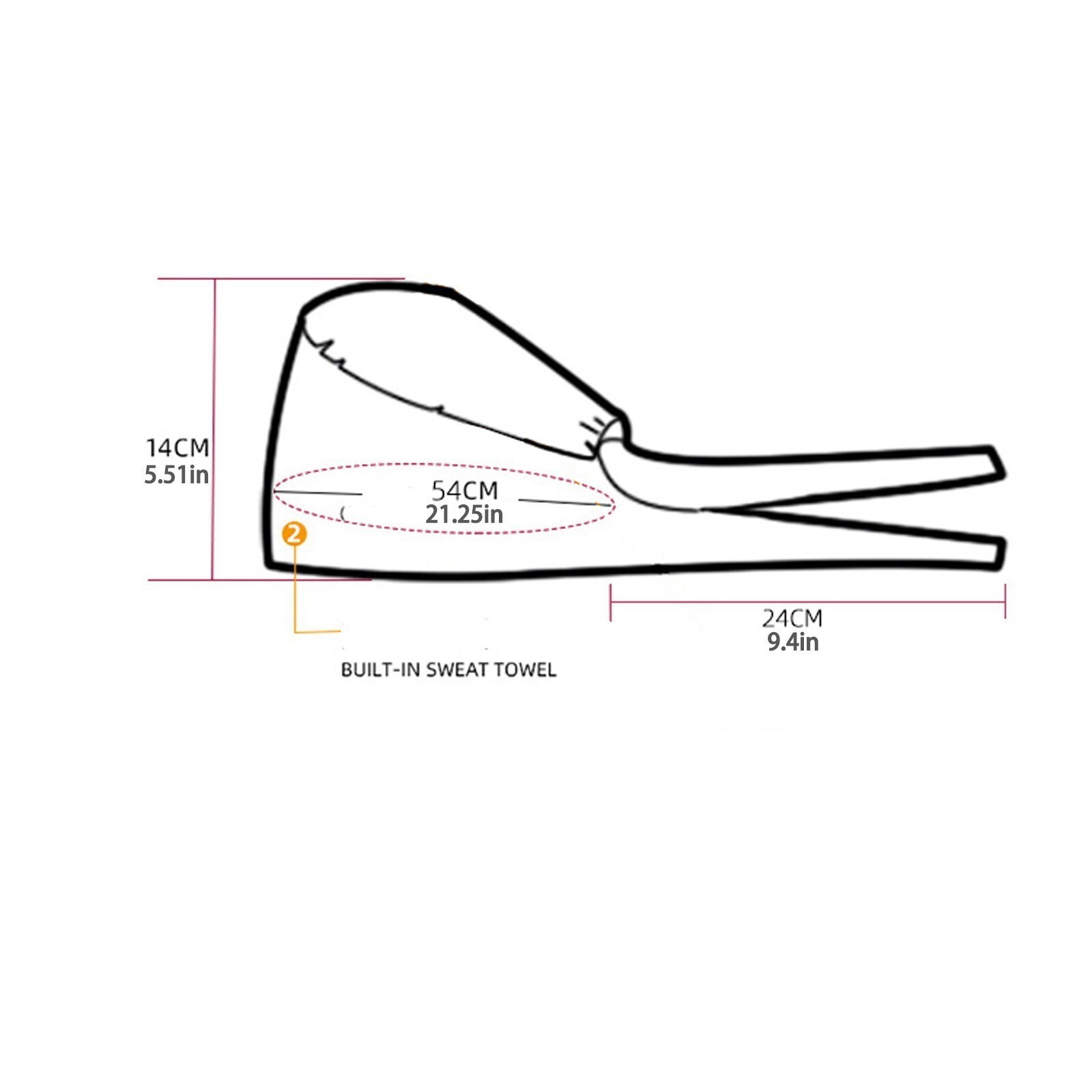 Surgical Scrub Cap Doctor Nurse Kitchen Cotton Hat with Sweatband Adjustable US