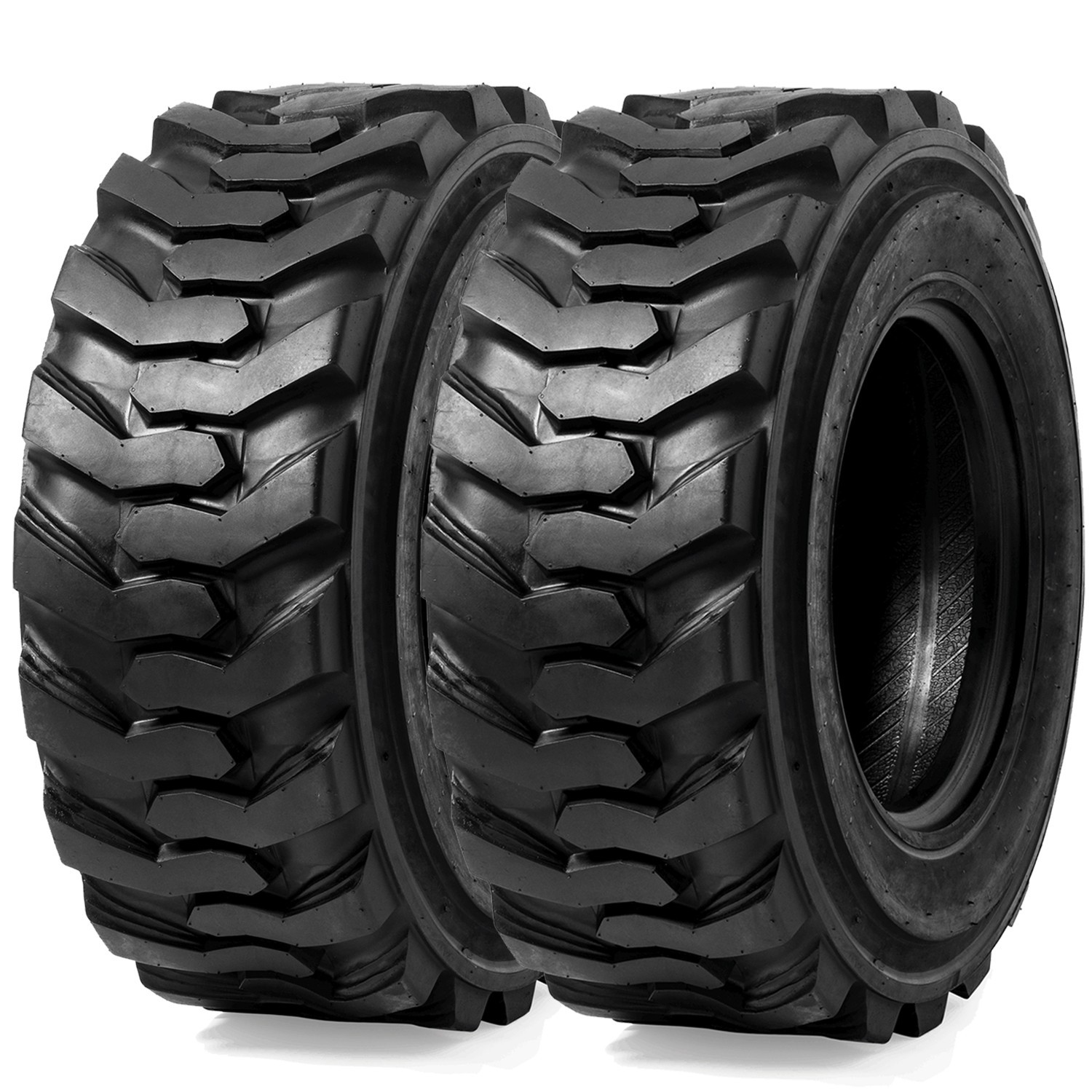 Two 12-16.5 Skid Steer Loader Tires Heavy Duty 12PR SKS 12X16.5 Industrial tires