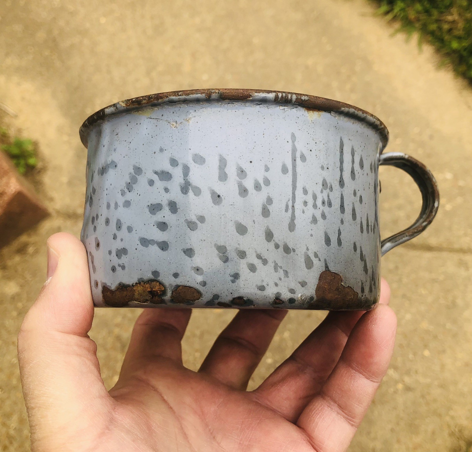 Spanish American War U.S. Army Gray Enameled *U.S. SOUP CUP* Calvary, Military