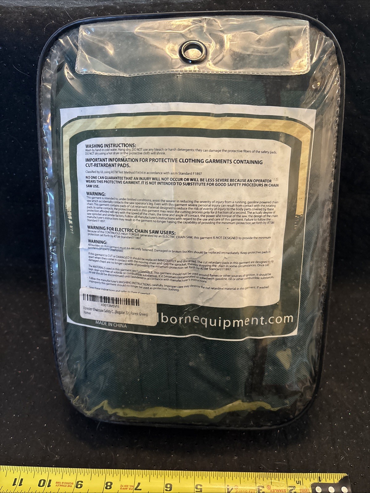 FORESTER APRON STYLE CHAINSAW SAFETY CHAPS CHAP237-G