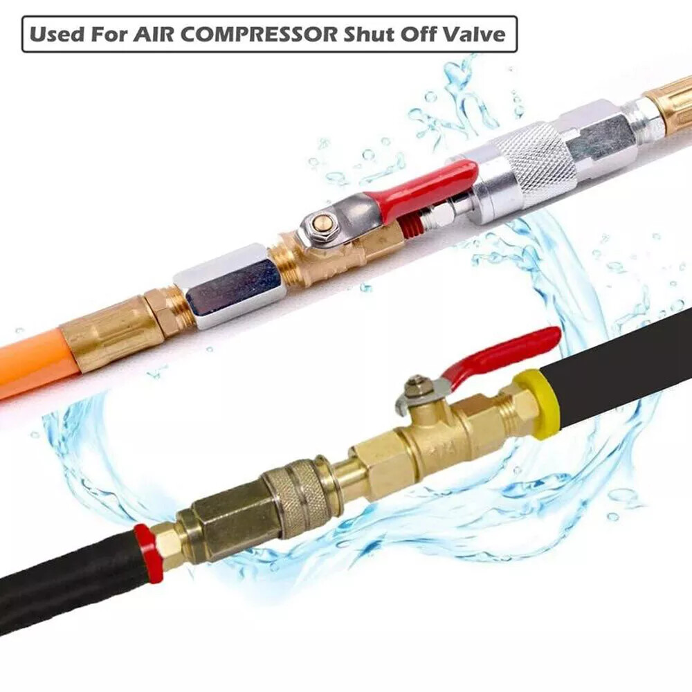 4 Pack 1/4" Male Female NPT Brass Ball Valve Water Air Tank Drain Shut Off USA