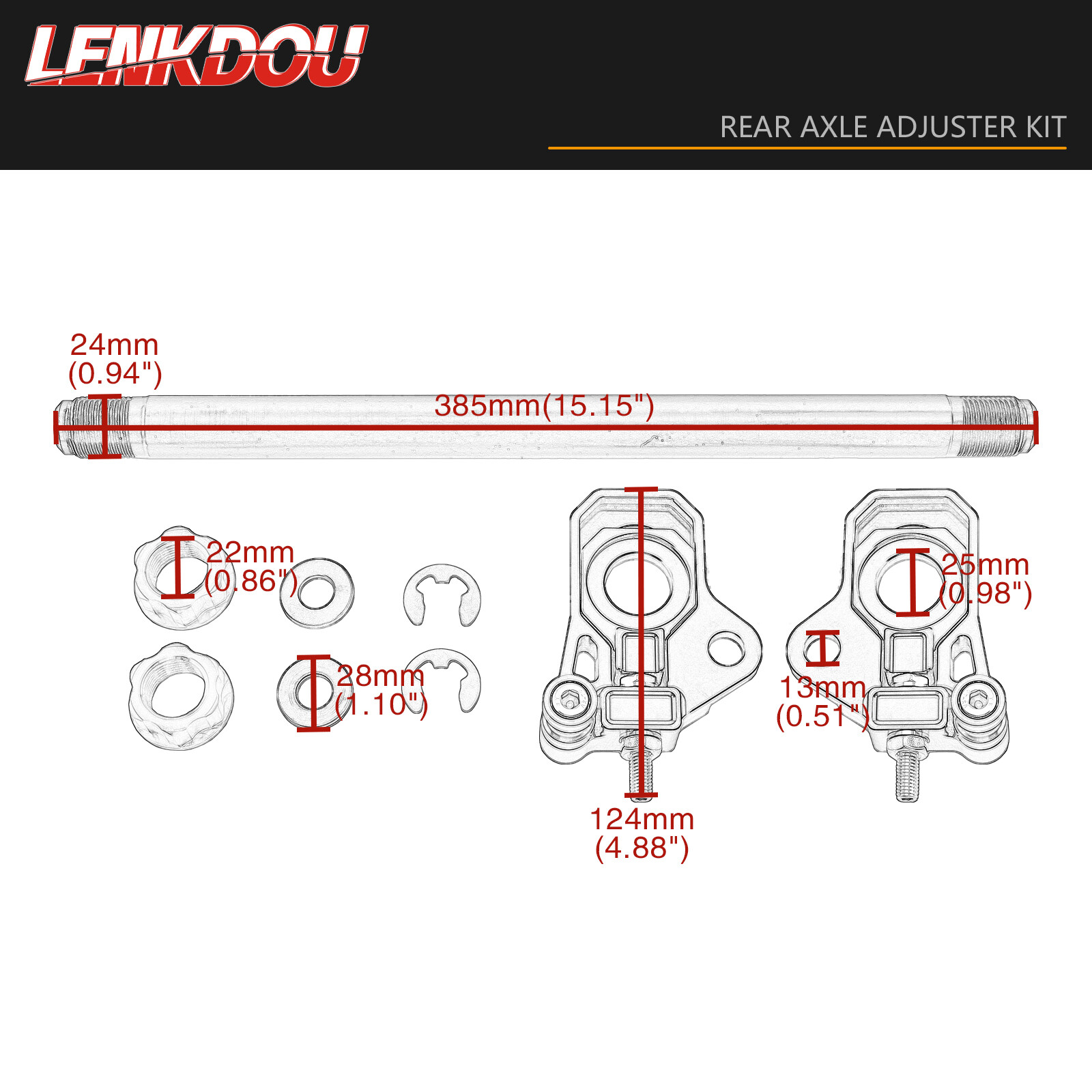 Motorcycle Red Rear Axle Adjuster Kit For Harley Touring Road King Street Glide
