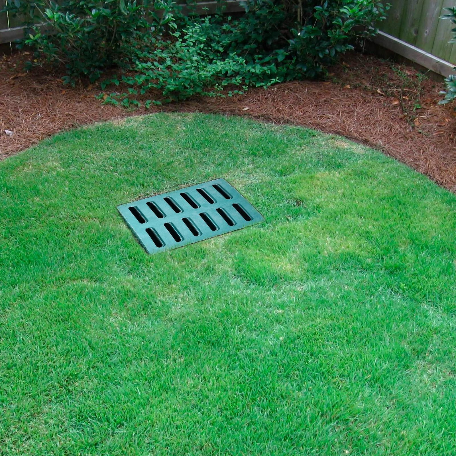 17x17in Catch Basin For Drainage With Fiber Glass Grate Debris Basket Drainage