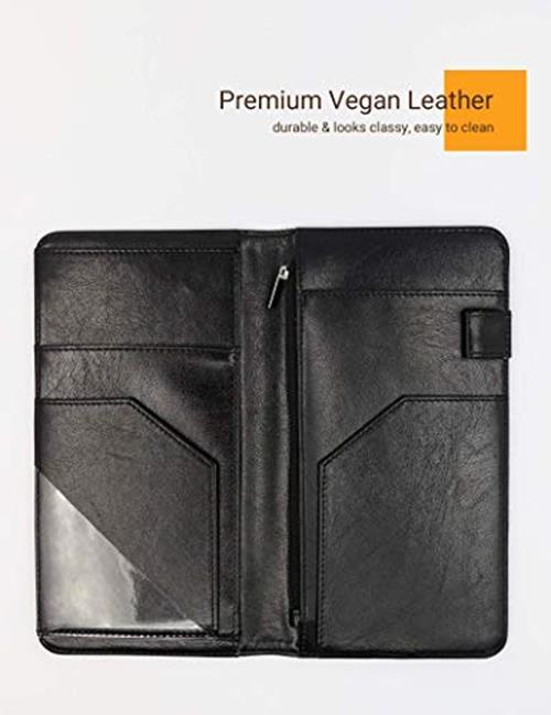 Server Book with Zipper Pocket, 5 X 9 Waitress Book, Magnetic Closure Pocket