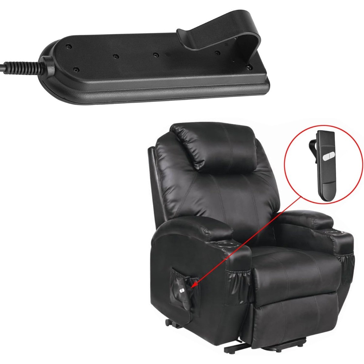 2 Button 5 Pin Recliner Remote Hand Control for Electric Power Lift Sofa Chair