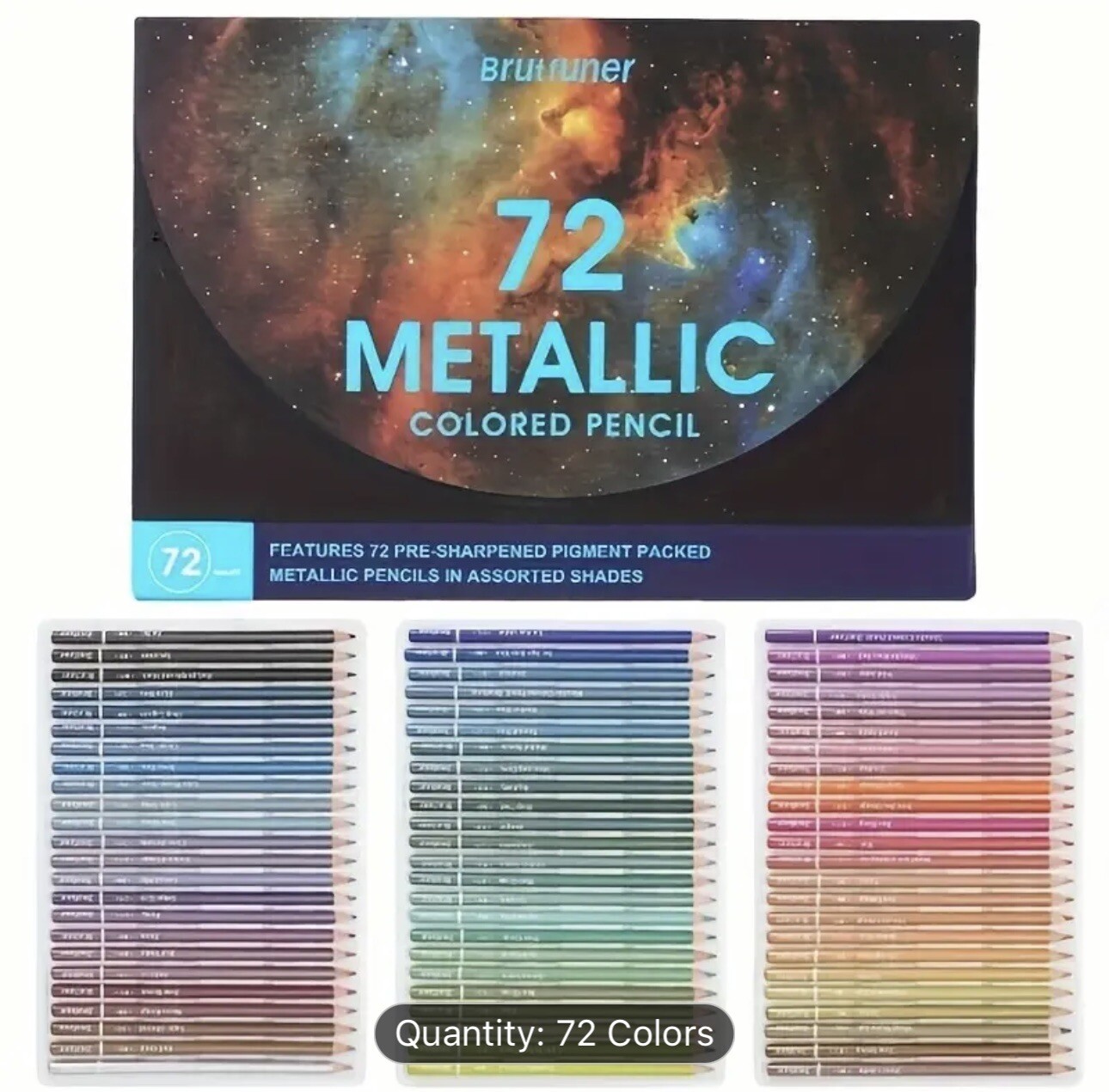 72 metallic Brutfuner colored pencils NEW Shipping Included