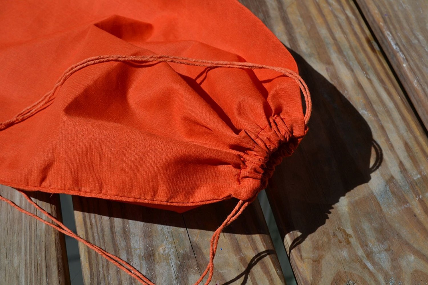 4"x6" Cotton Double Drawstring Muslin Bags (ORANGE COLOR)