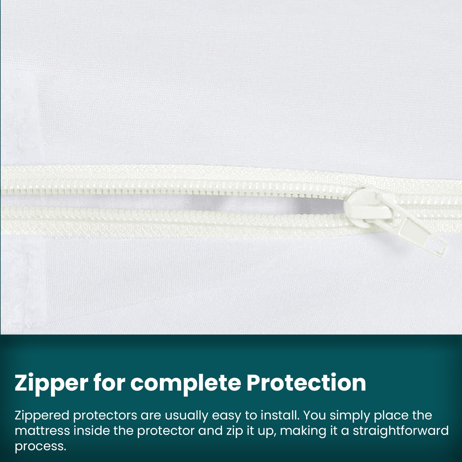 Zippered Mattress Encasement Waterproof Bed Bug Mattress Protector Cover Pad