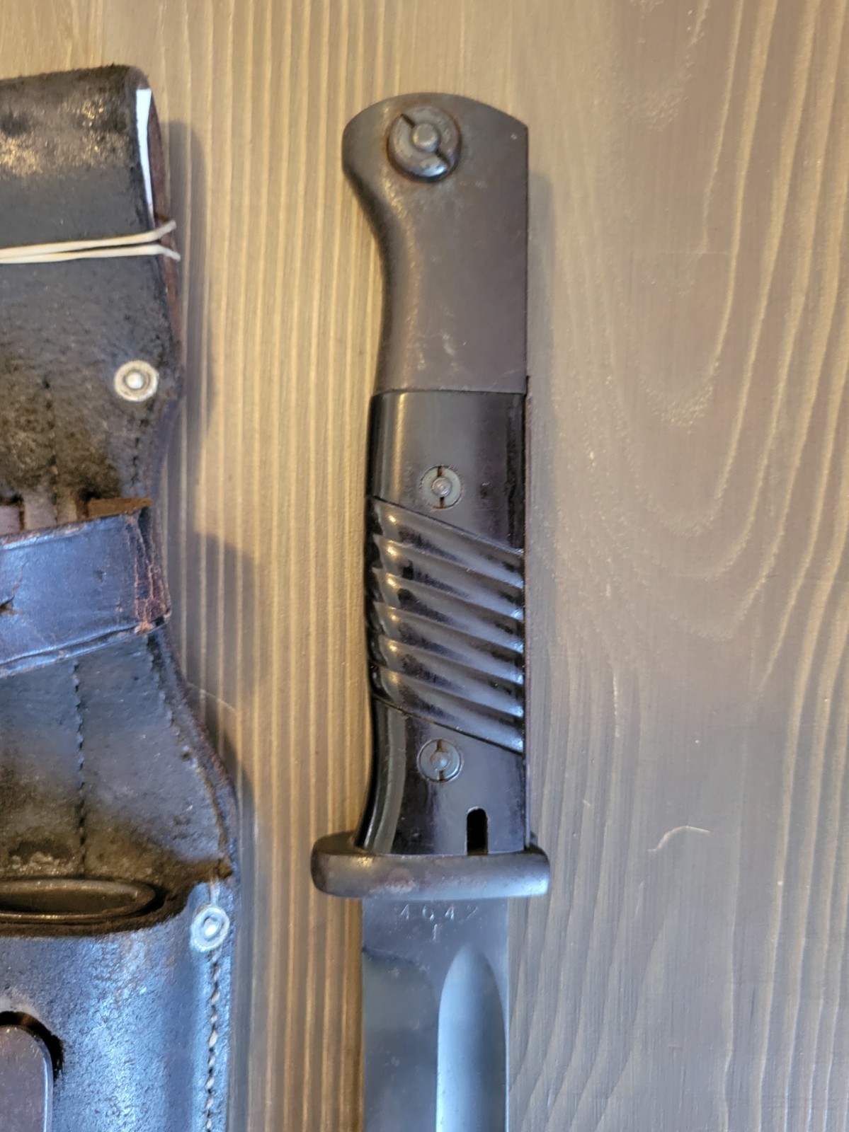 OUTSTANDING WWII German K98 Bayonet w/Matching Numbers & Frog