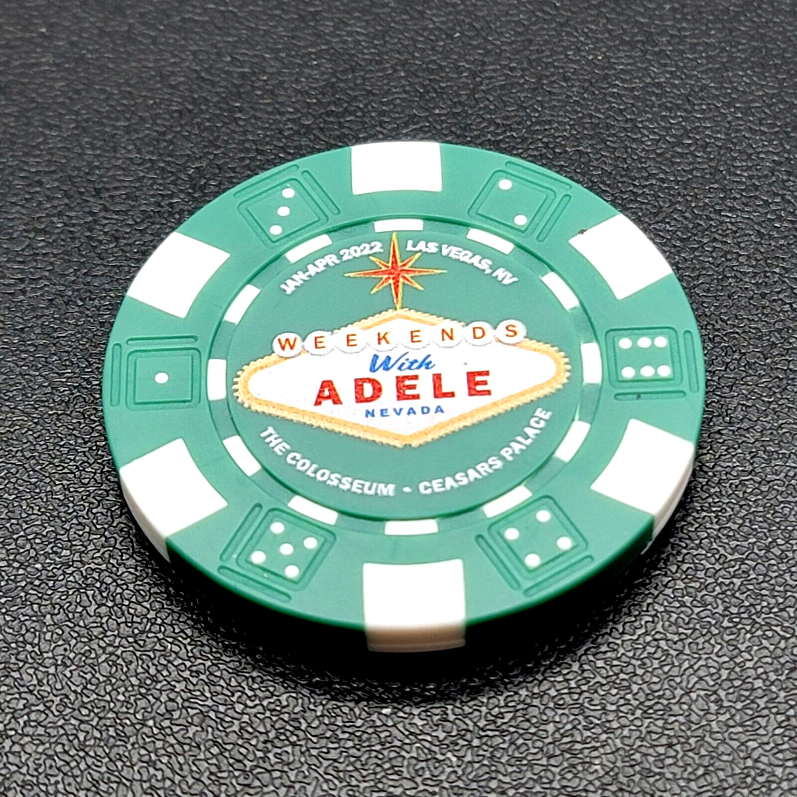 Weekends with Adele Poker Chip Magnet Caesars Palace Las Vegas Official Token