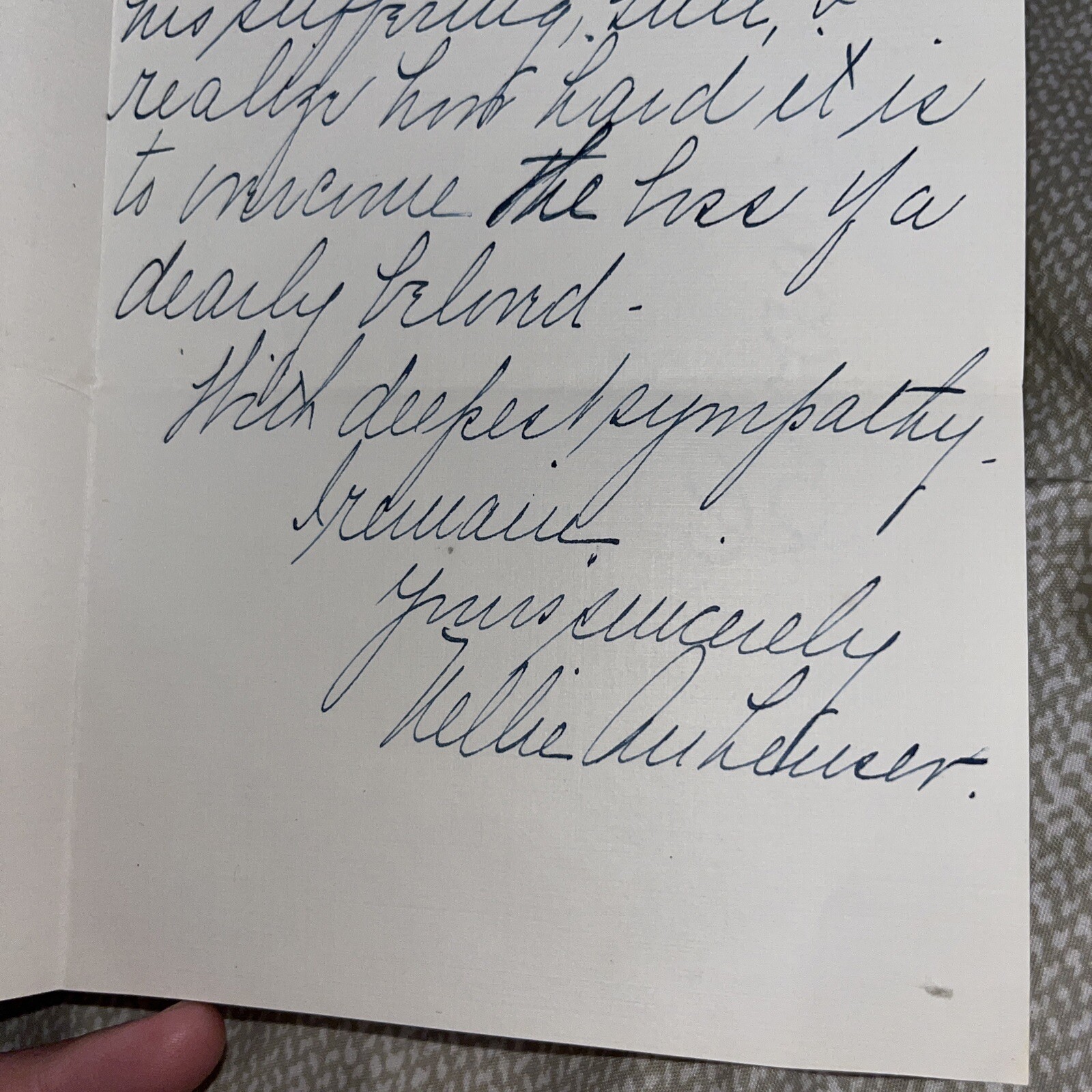 Antique Letter from Granddaughter of Anheiser-Busch Beer Company Founder