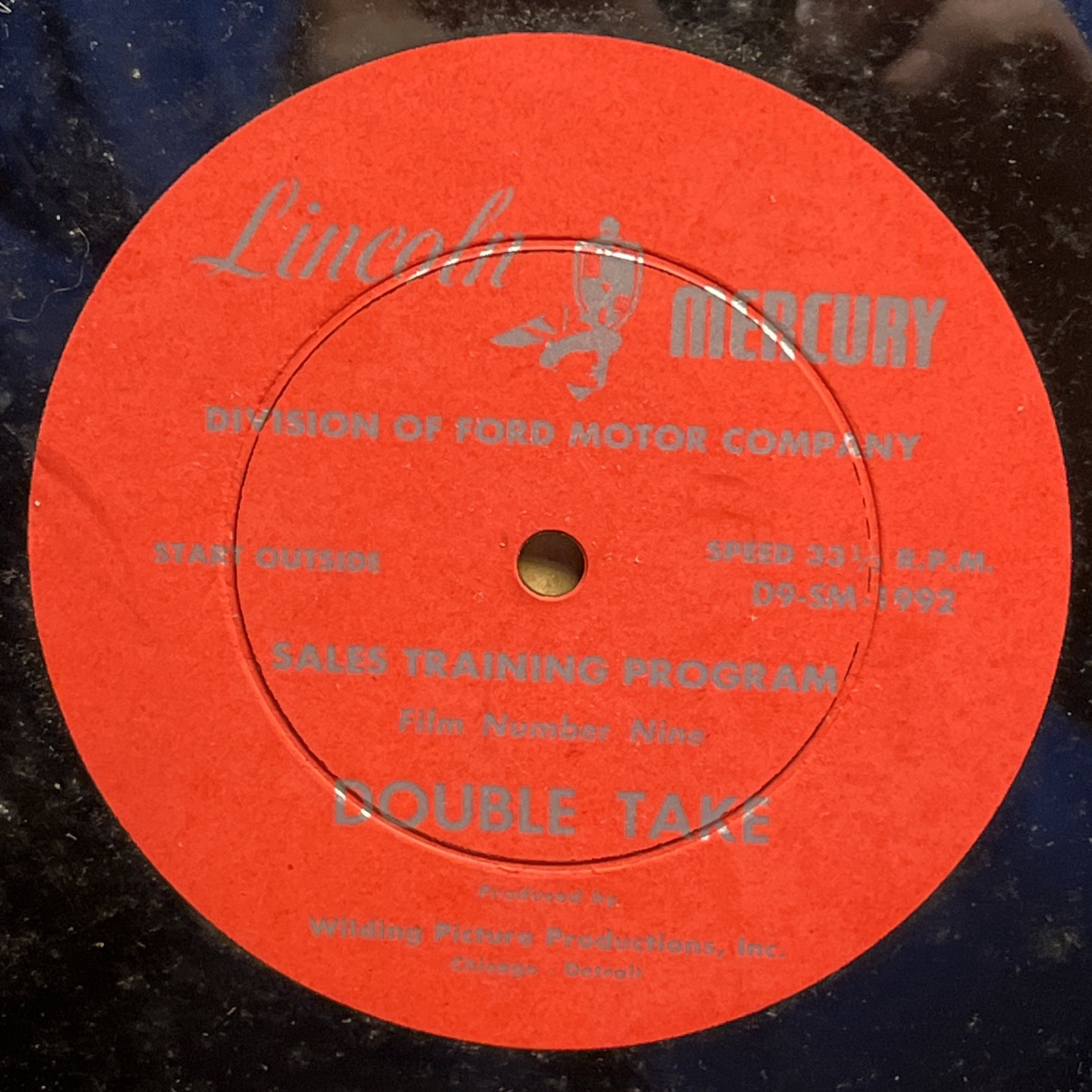 Ford Lincoln Mercury Sales Training 16” Transcription Records with Case