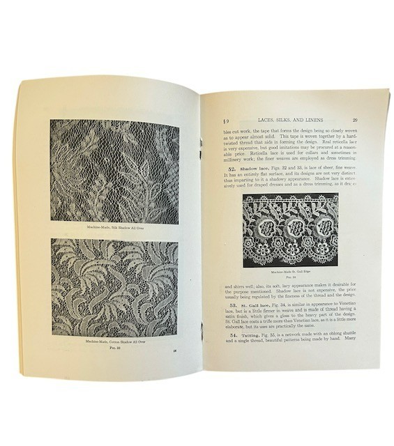 1922 Mary Brooks Picken Woman's Institute Booklet Laces, Silks, and Linens