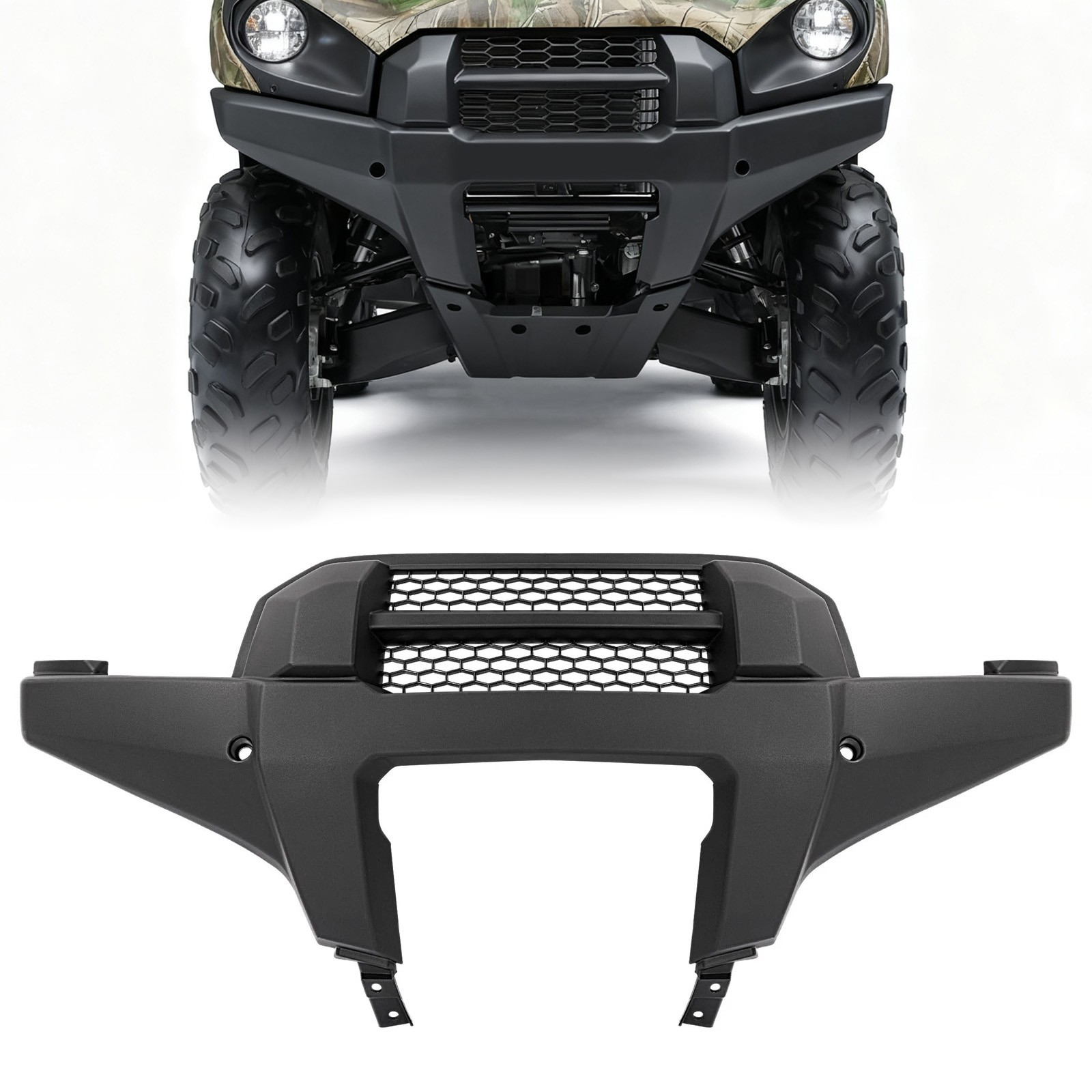 Black Front Bumper Cover for 2012 - 2023 Kawasaki BRUTE FORCE 750 #14092-0188-6Z