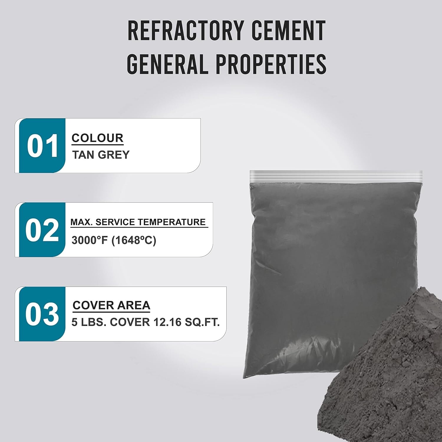 High Temp Refractory Cement for Ceramic Fiber Insulation, 5 Pound (Pack of 2)
