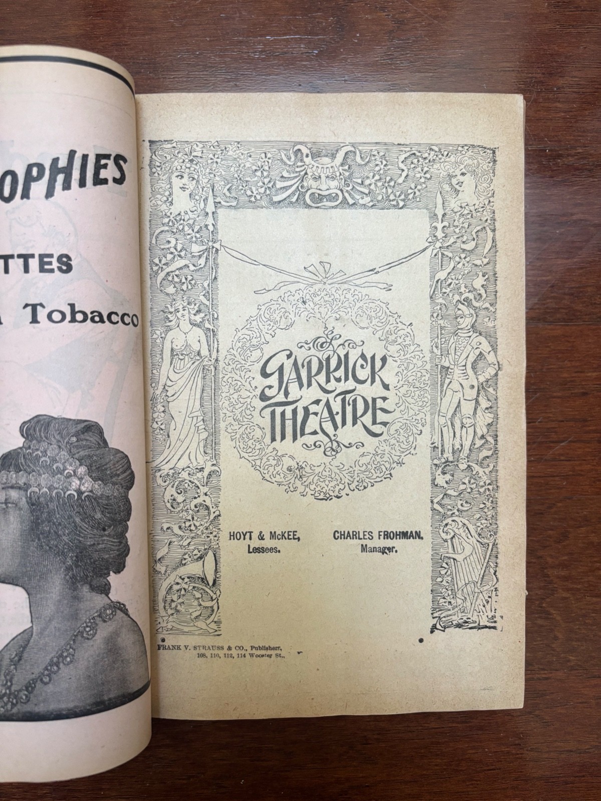 ANTIQUE THEATRE PROGRAMS 1901-1905 - 45 BOUND IN A BOOK MANY THEATRES BARRYMORE