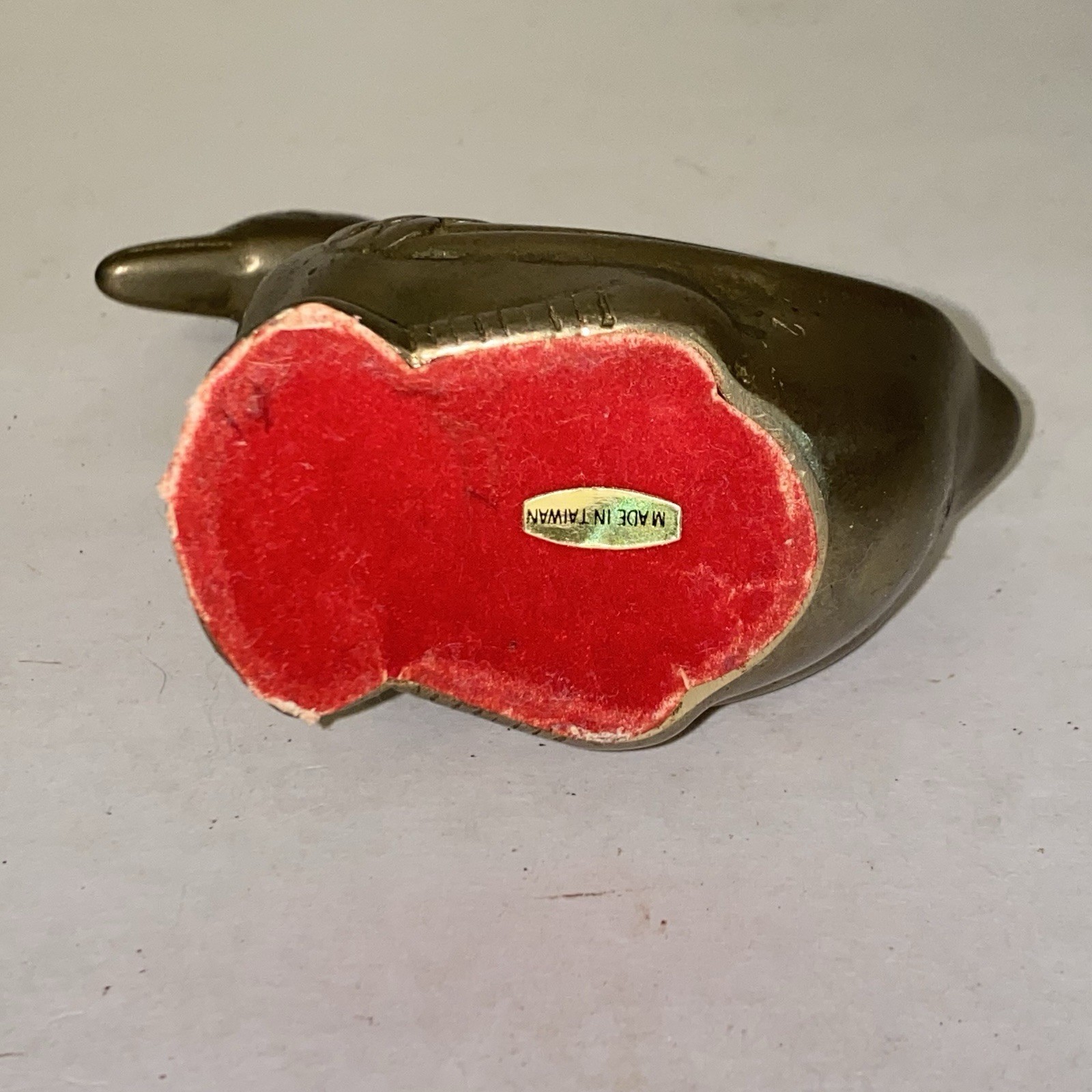 Vintage MCM Solid Brass Swan Goose Figurine