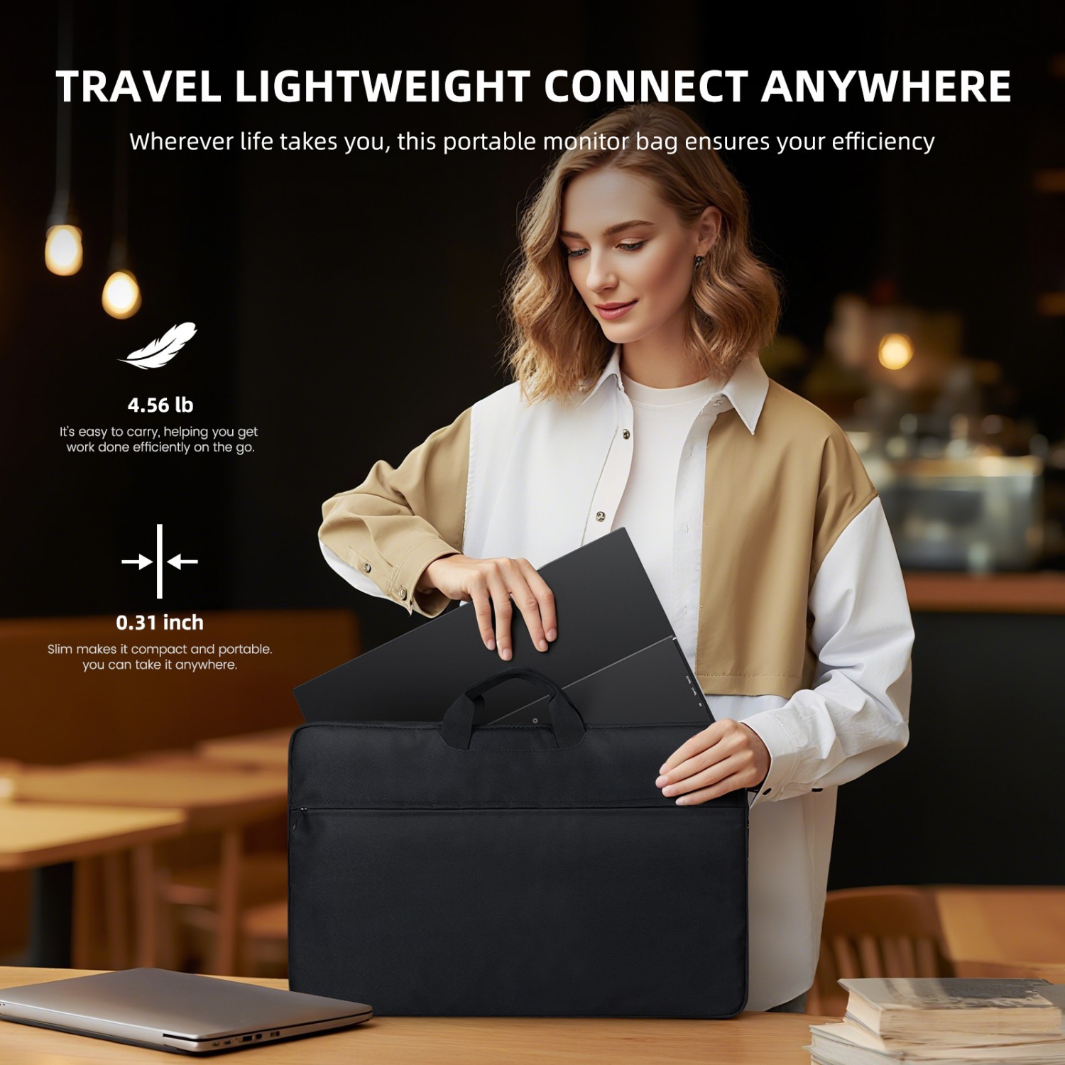 UPERFECT 23.8" 4K Portable Monitor 3840x2160 USB-C Screen HDMI Gaming Monitor