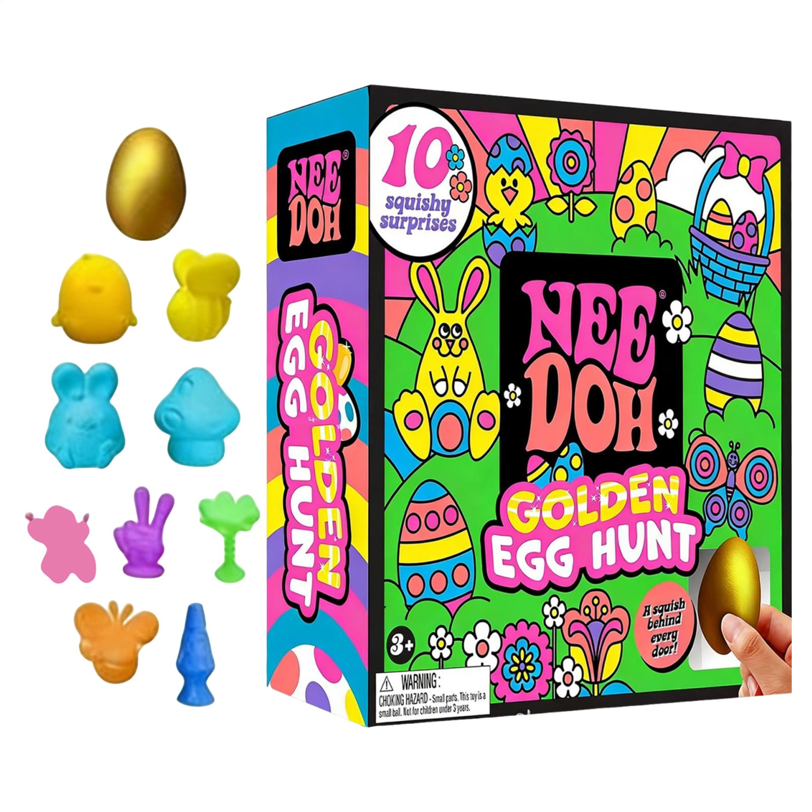 NeeDoh Golden Egg Hunt - Sensory Squeeze Toy Squishy Toy Set Easter Fidget Toy
