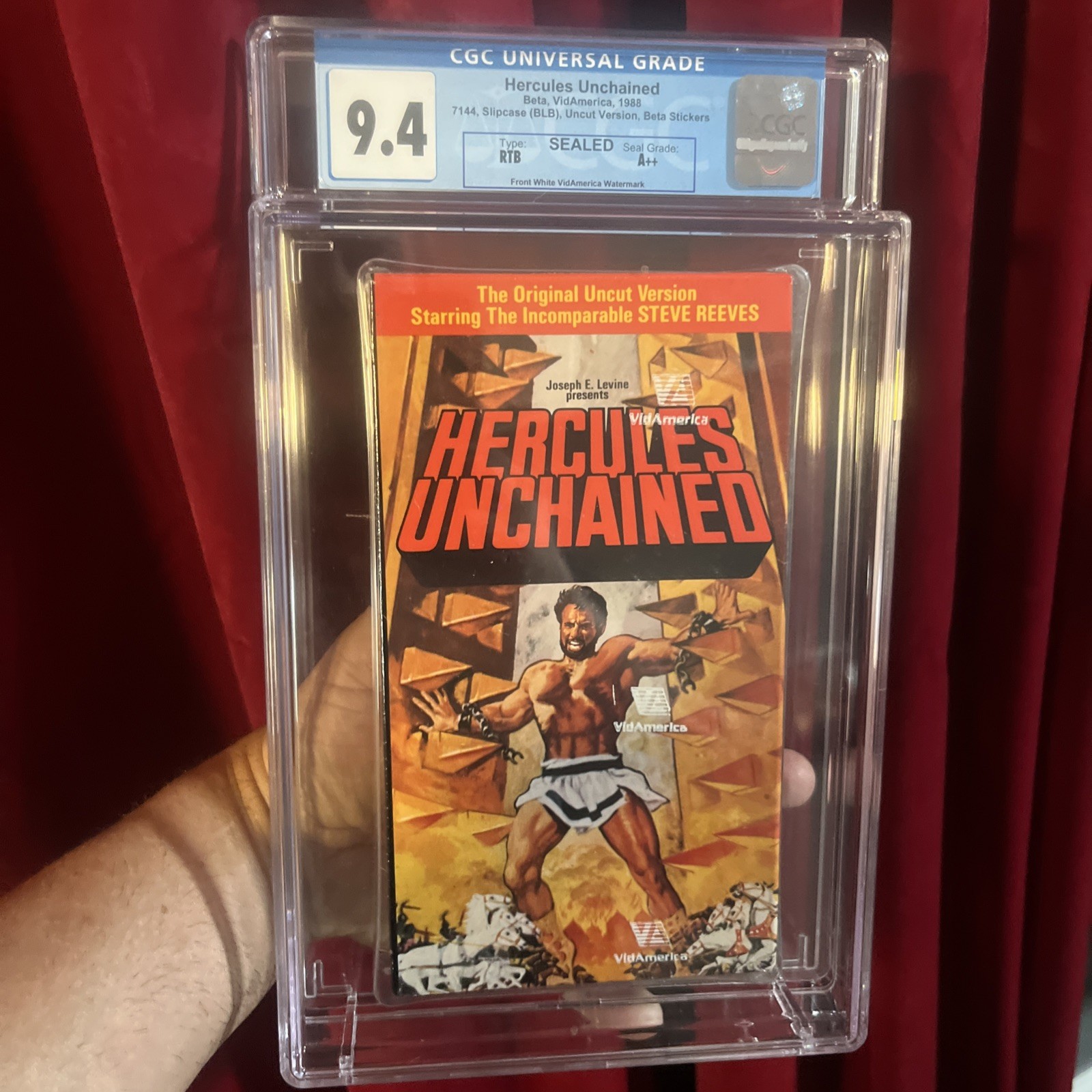 Graded Tape, Hercules,  SEALED BETAMAX ! Steve Reeves!