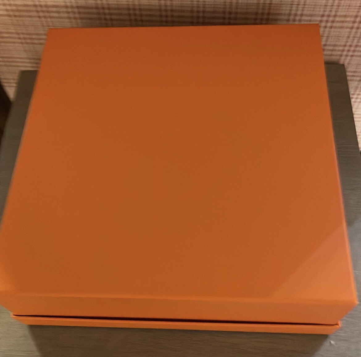 HERMES GIFT BOX WITH TISSUE PAPER L 10in H 10in W 4in D 31/2in New