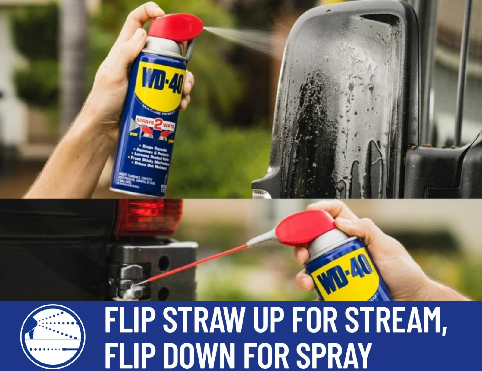 New Multi Purpose Original WD-40 Formula Lubricant Spray 2-PACK w/. Smart Straw