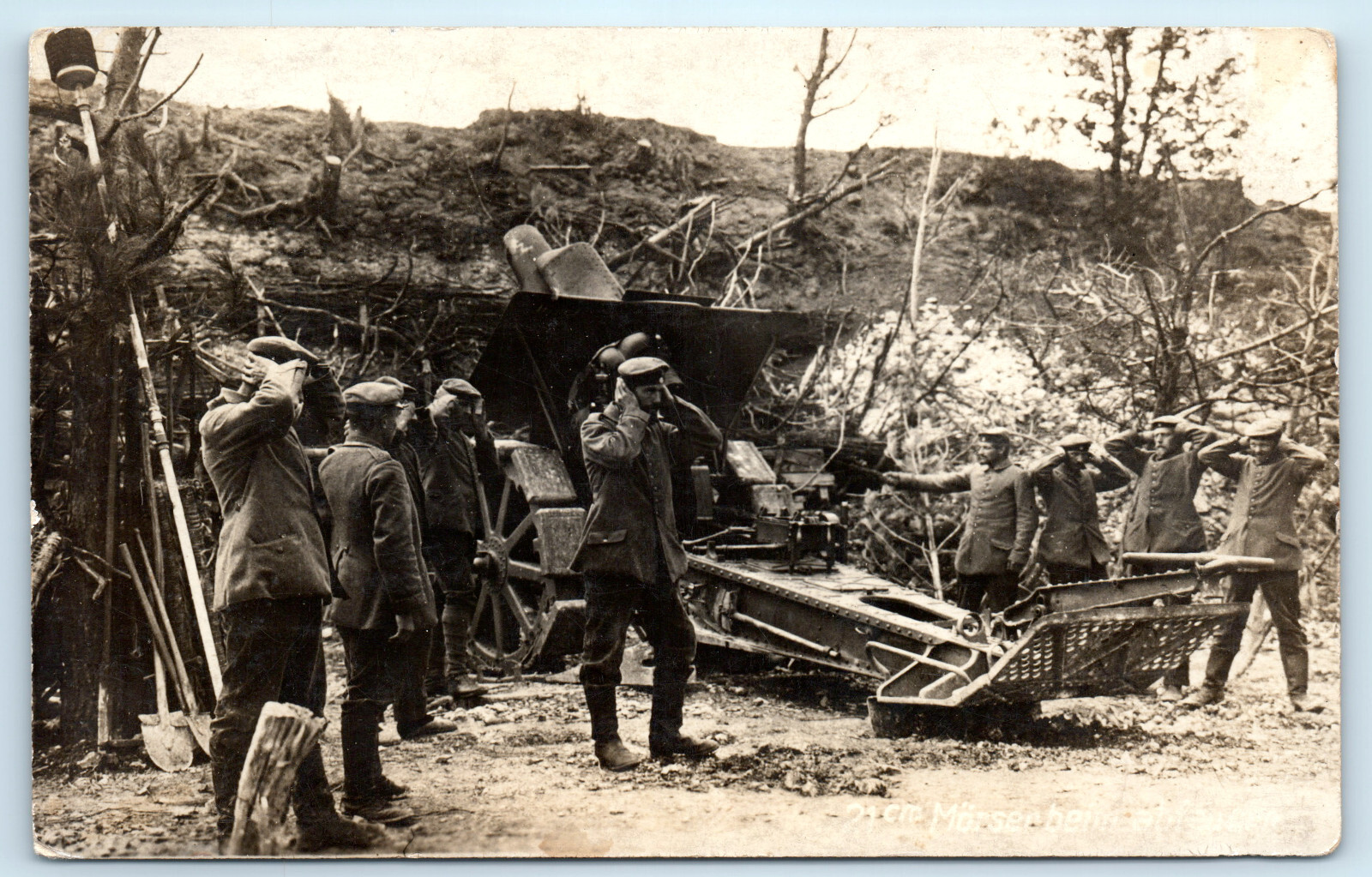 WWI German Howitzer Field Artillery Real Photo Postcard RPPC