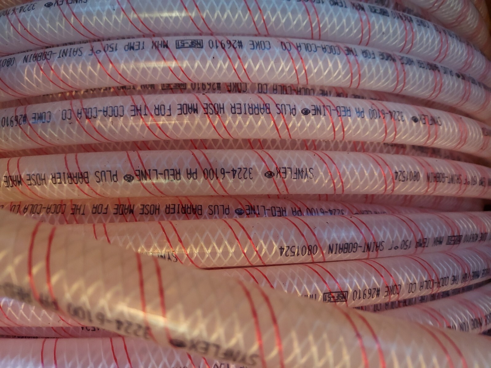EATON SYNFLEX BRAIDED TUBING 1/2" ID 50 ft lengths NOS Coca-Cola part # 26910