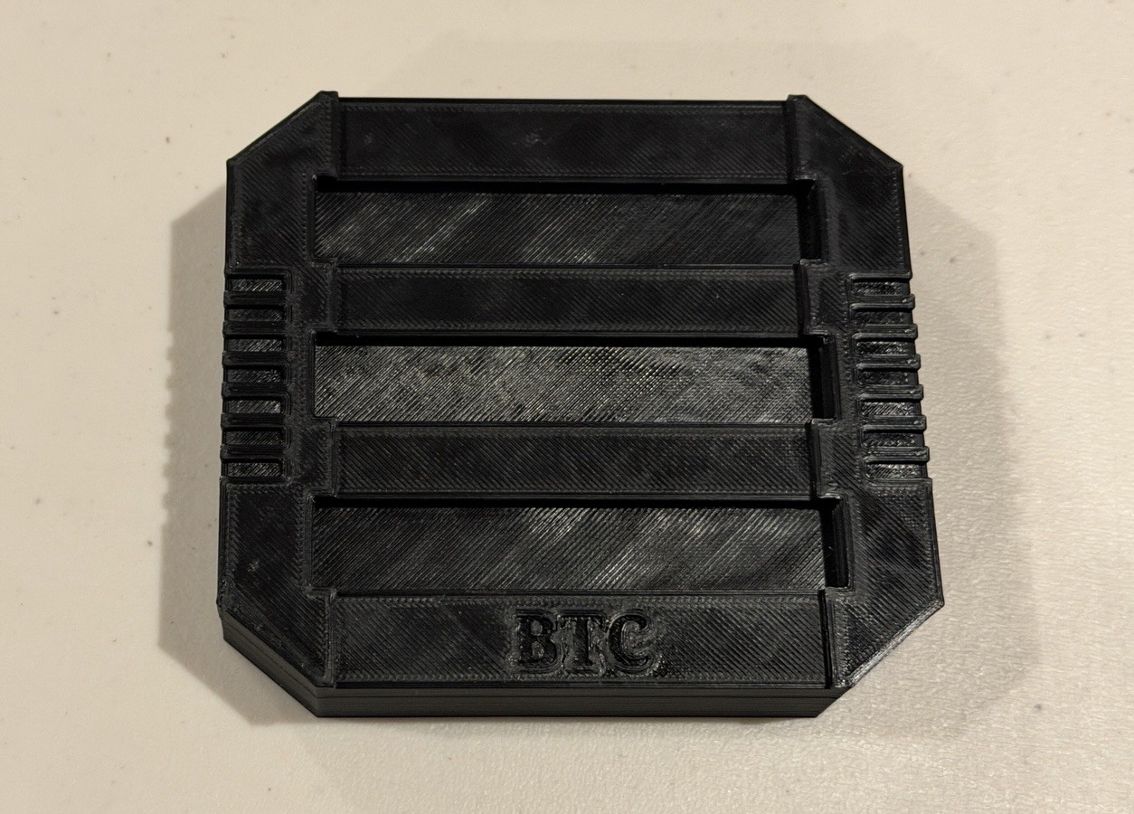 3-Slot Stand for NerdMiner V2 or NMminer – 3D Printed Tray Display Rack