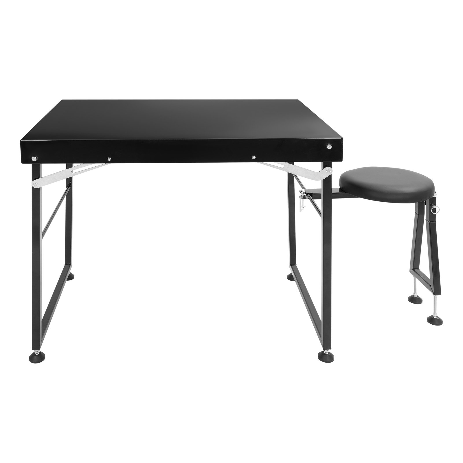 Outdoor Long Range Adjustable Shooting Table Portable Heavy Duty w/ Padded Seat