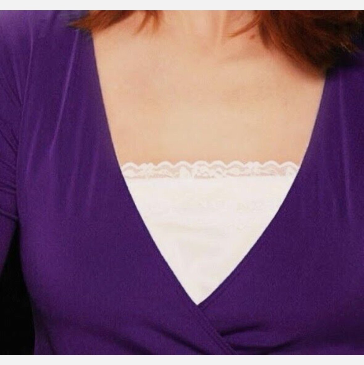 4pc Cami the modest clip-on, mock camisole. Cleavage cover insert, Anti-Peep