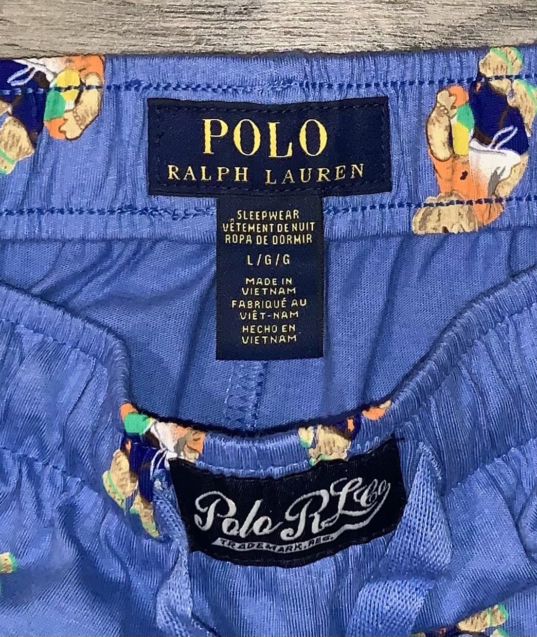 POLO RALPH LAUREN Men’s Polo Bear Light Blue Soft Cotton Pajama Sleep Pants