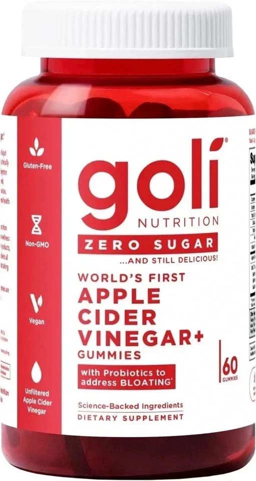 3 Bottles Goli Zero Sugar Best Seller Trio Set Gummies, 60 Counts Per Bottle