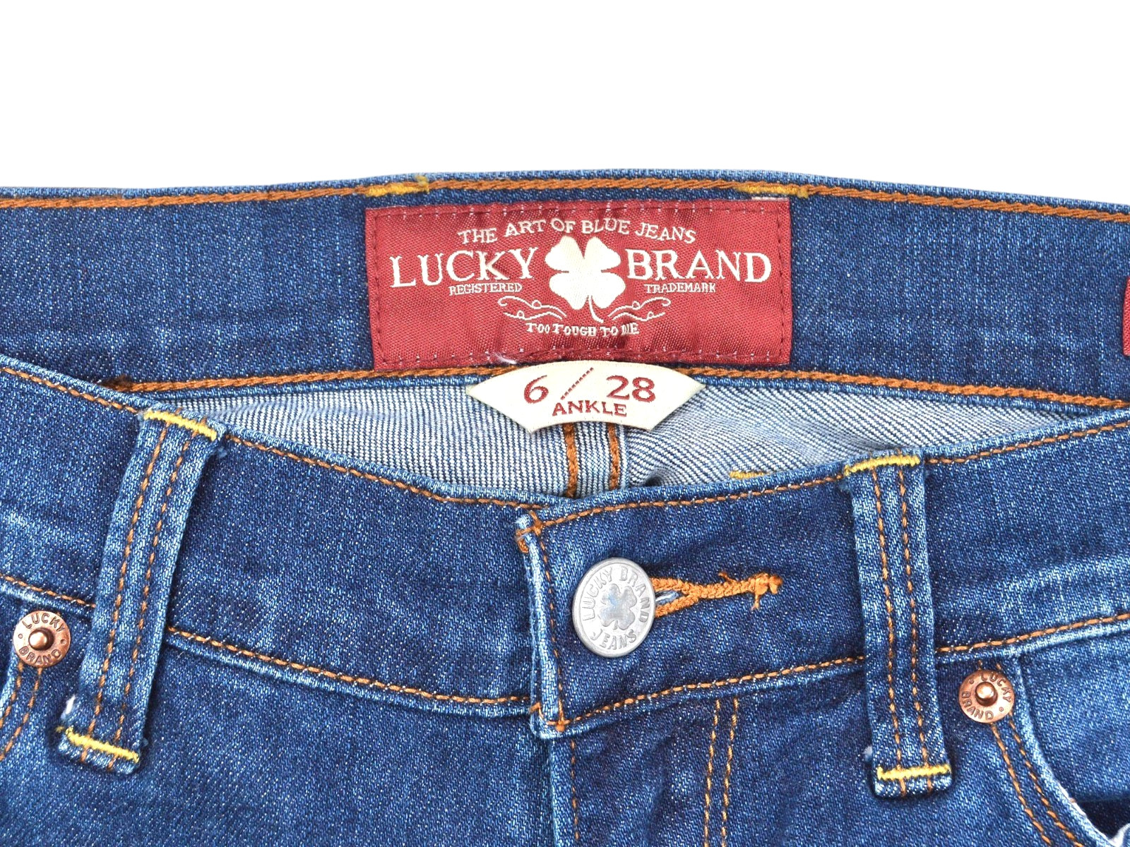 Lucky Brand Sofia Boot Jeans Womens 6/28 Low Rise Blue Denim Stretch Medium Wash