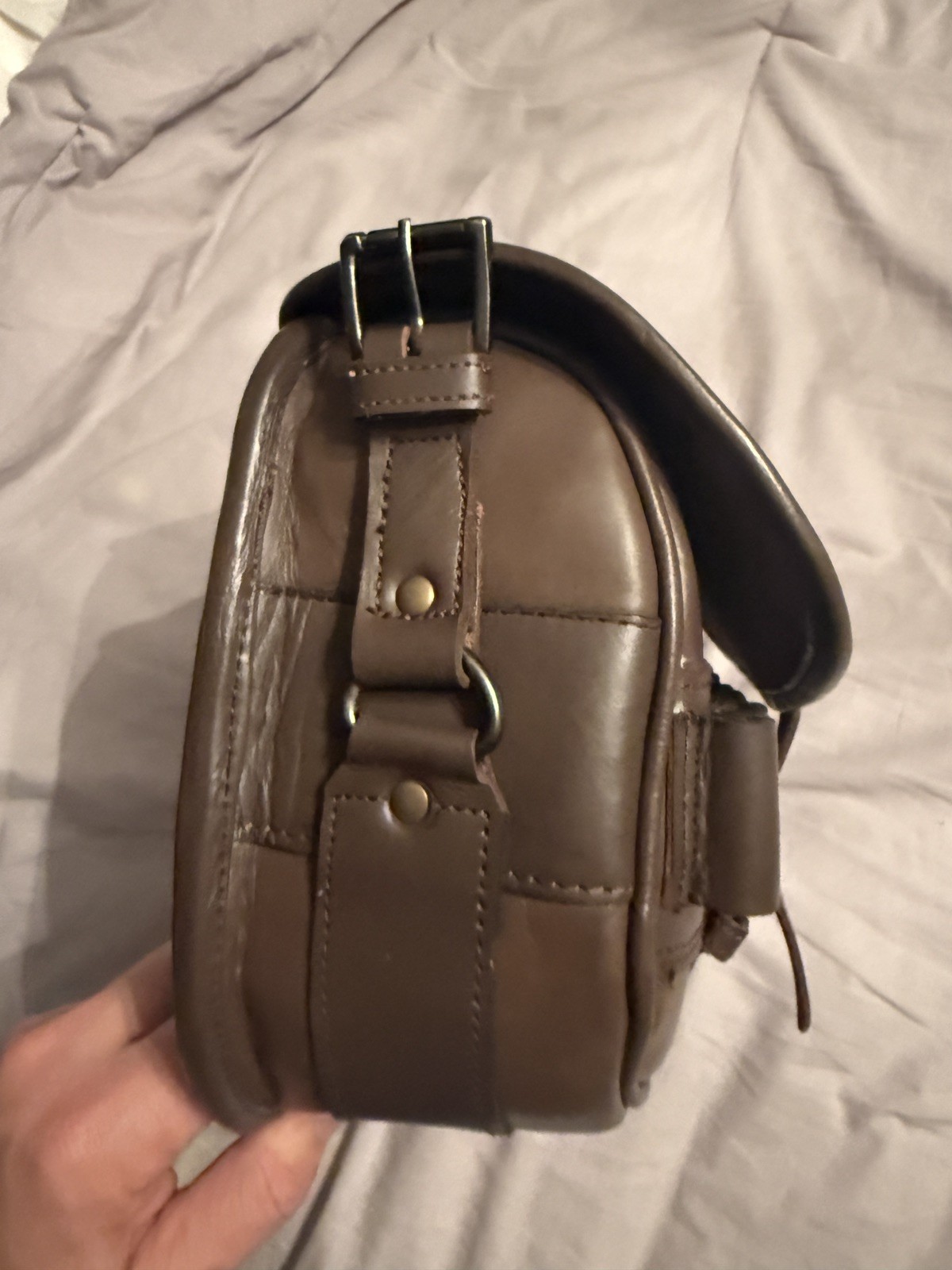 Cow Hide Leather Shotgun 120 Cartridges Holder Hunting Speed Bag Ammo