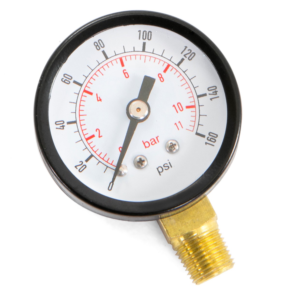 XtremepowerUS Water Pressure Gauge Bottom Thread 1-1/2" Dial 1/8" NPT Fitting