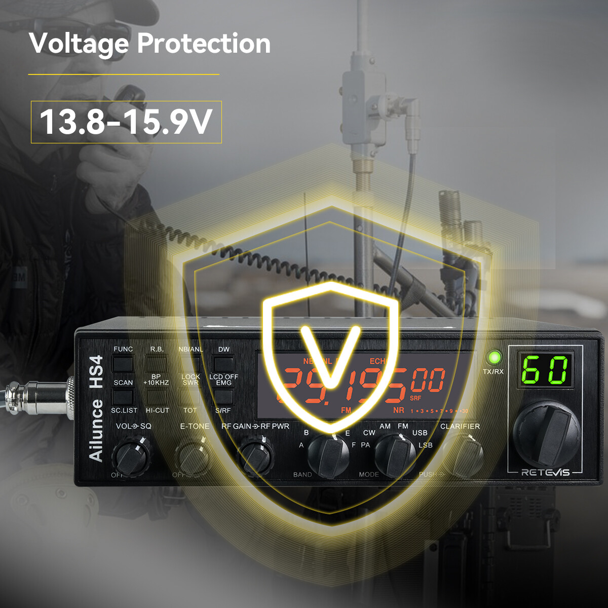 Ailunce High Power SSB Ham Radio Transceiver Base Station Mobile Radio Car Radio