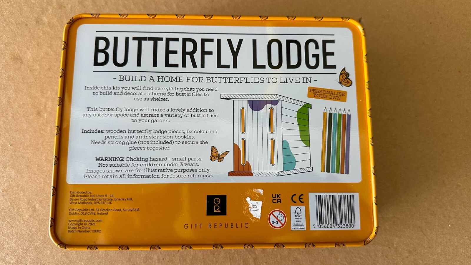 Gift Republic Handmade Habitats Butterfly Lodge Kit