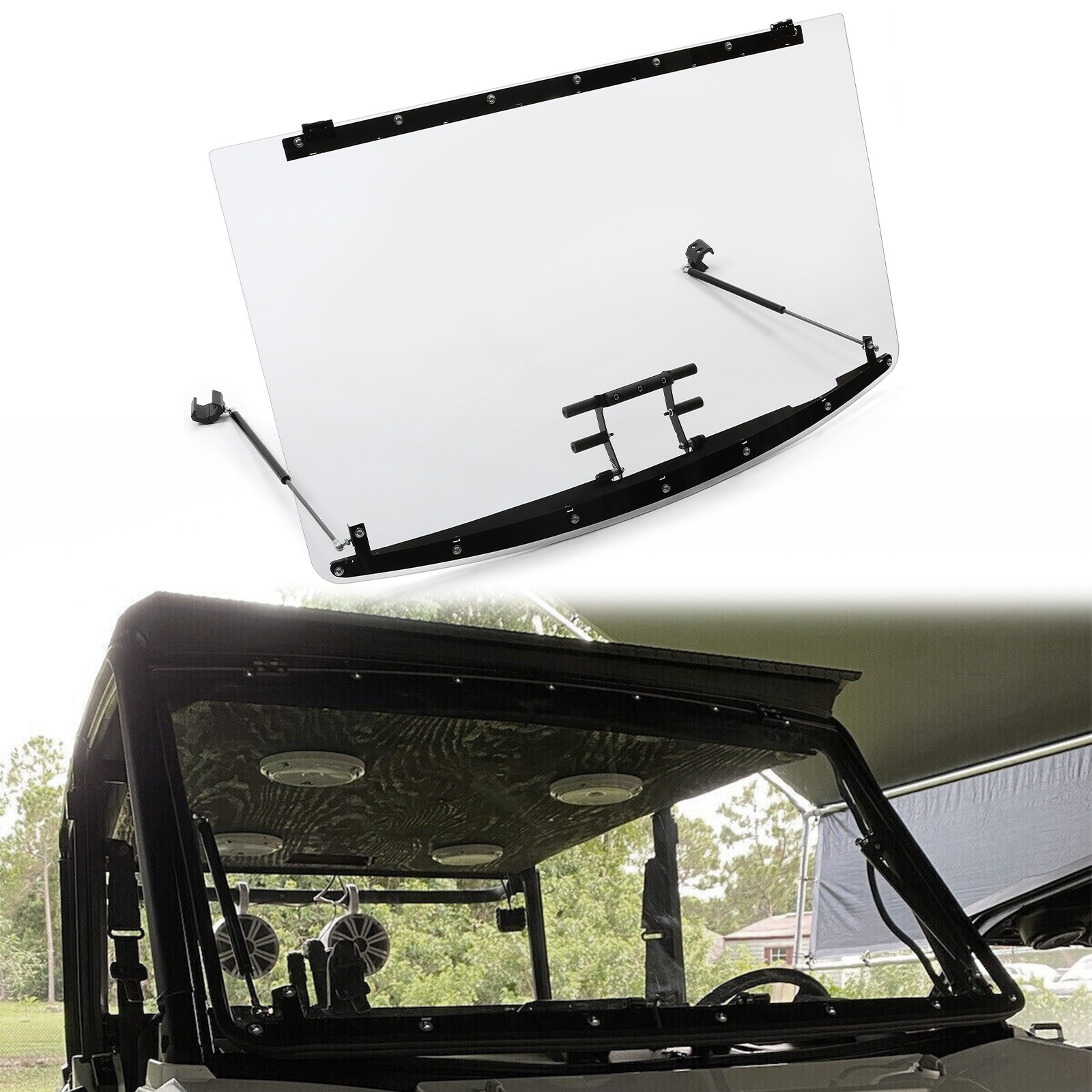 Flip Windshield W/Hardware for Polaris Ranger 2013-UP XP 900/2014-UP XP 900 Crew