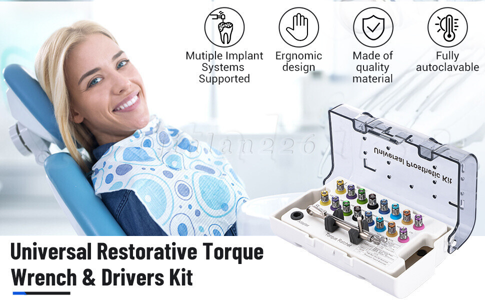Universal Implant Prosthetic Kit Screwdriver Hex Driver Torque Wrench