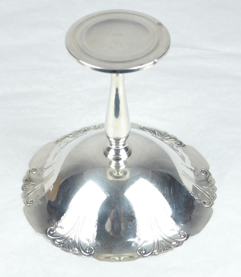 VINTAGE CLARENCE A VANDERBILT STERLING SILVER COMPOTE PEDESTAL DISH c1930's - 5"