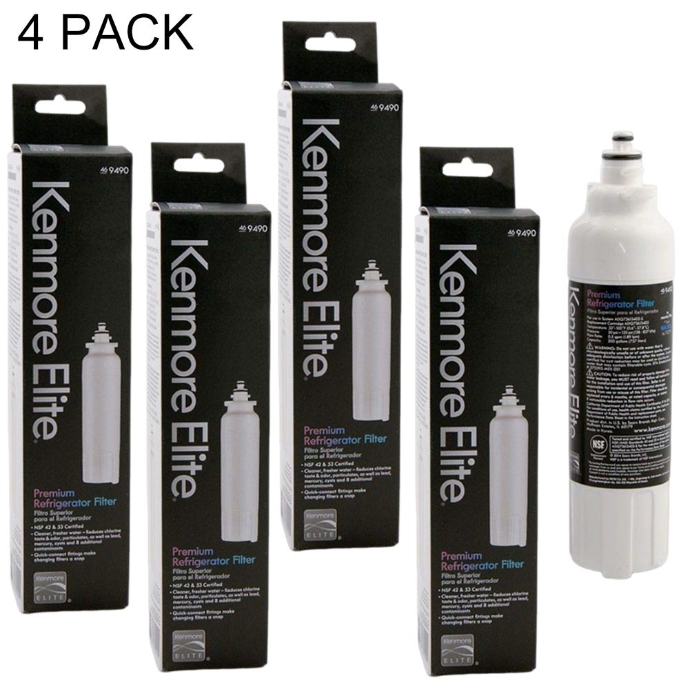 4 pack Kenmore Elite 9490  refrigerator water filter  Fit 800P（New Sealed)
