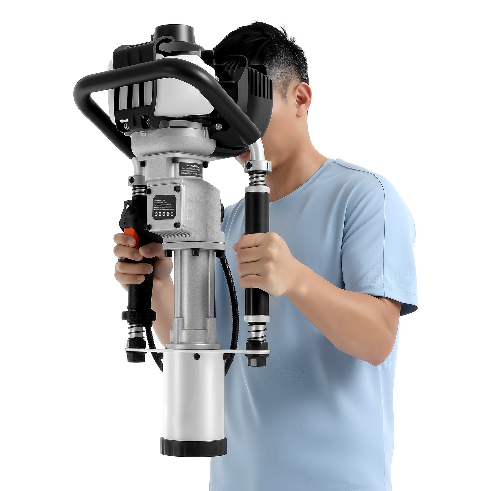 4 Stroke Gas Powered Driver Fence Farm Push Pile Gasoline Engine Kit 37.7CC